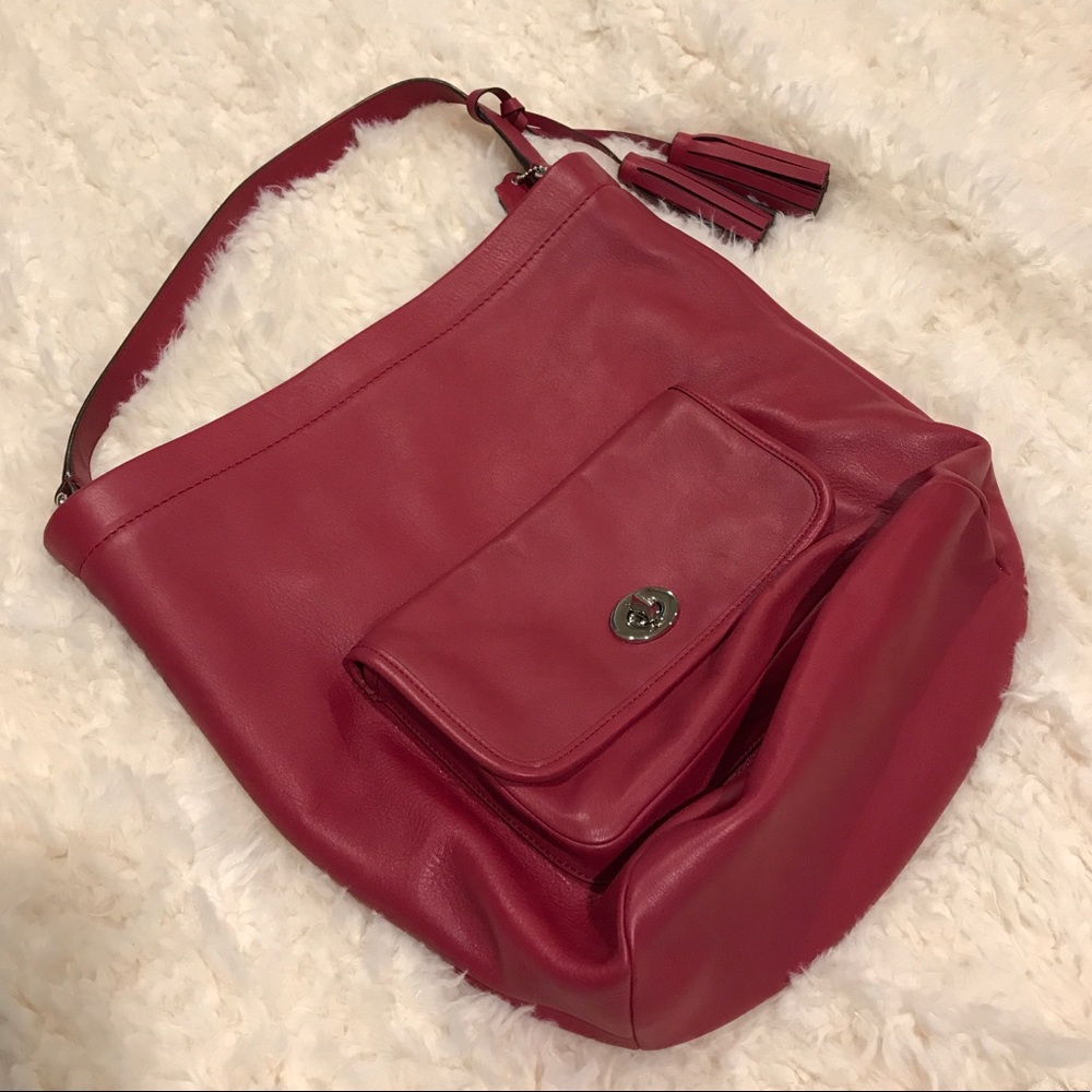 Coach Archival Bucket Bag 21193 in Black Cherry